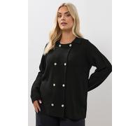 Double Breasted Cardigan Yours Black 30-32