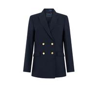 Double Breasted Hopsack Blazer with Gold Buttons - female - Brooks Brothers - Blazers - Blue - 3XS - Jackets 3XS