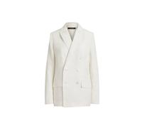 Double-Breasted Linen-Blend Twill Blazer, female, Ralph Lauren, Blazers, White, 2XS, Jackets 2XS