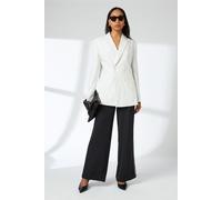 Double Breasted Linen Pinstripe Blazer Principles Natural 10