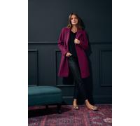 Double Breasted Midi Coat M&Co Red 10