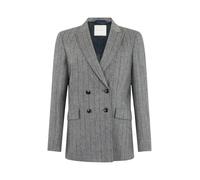Double Breasted Pinstripe Wool Blazer - female - Brooks Brothers - Blazers - Gray - XS - Jackets XS