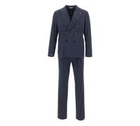 Double-Breasted Suit - male - Manuel Ritz - Double Breasted Suits - Blue - 2XL - Suits 2XL