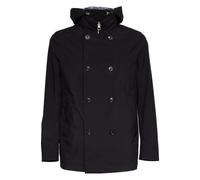 Double-breasted Technical Peacoat - male - Montecore - Light Jackets - Blue - 2XL - Jackets 2XL