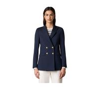 Double Breasted Wool Blend Blazer with Gold Buttons - female - Brooks Brothers - Blazers - Blue - XS - Jackets XS