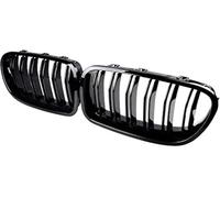 Double Bridge Front Kidney Grill Grilles, Glossy Black, F10 F18, 10-17