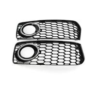 Double Bridge Grill For A5 For S-Line For S5 For B8 For RS5 2008 2009 2010 2011 2012 Car Fog Light Racing Grille Front Bumper Grille Grill(Chrome Silver)