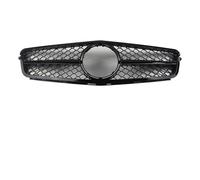 Double Bridge Grill For Benz C W204 C204 S204 2007-2014 C180 C200 C250 C300 For AMG GT Diamond Tuning Match Front Bumper Grille Grill(AM Black)