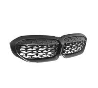 Double Bridge Grill For BMW 3 Series G20 G21 G28 2019-2021 1Pair Front Grill Diamond Kidney Grilles Racing Grills Meteor Style Car Accessories