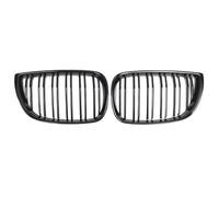 Double Bridge Grill For BMW E81 E87 120d 120i 130i 2004 2005 2006 Car Grill Front Kidney Grille Racing Grills Gloss Black Auto ABS Double Slat Grilles
