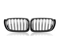 Double Bridge Grill For BMW For X3 For X4 F25 F26 2014-2017 1Pair Front Bumper Kidney Racing Grille Car Double Line Sport Grill Glossy Black Cover