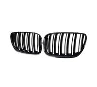 Double Bridge Grill For BMW For X5 E53 2004 2005 2006 Car Grille Double Line Front Kidney ABS Hood Grill Black Accessories 51137113733 51137113734