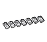 Double Bridge Grill For Jeep For Grand For Cherokee 2017-2021 7Pcs Car Front Grille Honeycomb Mesh 68317863AA Front Bumper Grille Grill(Glossy Black)