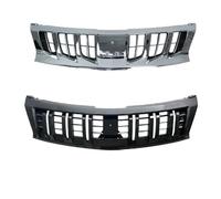 Double Bridge Grill For Mitsubishi L200 For TRITON 2015-2018 Car Racing Grills Cover Front Hood Bumper Grill Pickup Accessories Modified ABS Grille front center radiator grill(Silver)