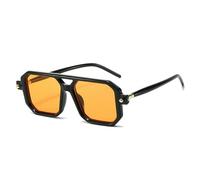 Double Bridge Square Sunglasses UV400 Protection Urban Style Frame for Men Unisex Outdoor Photography Present