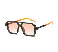 Double Bridge Square Sunglasses UV400 Protection Urban Style Frame for Men Unisex Outdoor Photography Present
