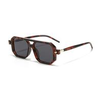 Double Bridge Square Sunglasses UV400 Protection Urban Style Frame for Men Unisex Outdoor Photography Present