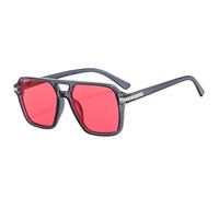 Double Bridges Sunglasses Women Clear Ocean Lens UV400 Men For Outdoor Sports Running Riding,Grey red