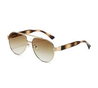 Double Bridges Sunglasses Women Gradient UV400 For Outdoor Sports Running And Riding,Golden amber tea