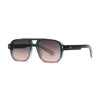 Double Bridges Sunglasses Women Gradient UV400 Rivets Men for outdoor sports running and riding,Dark green gray pink