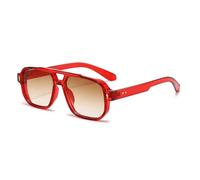 Double Bridges Sunglasses Women Men Clear Ocean Lens Rivets UV400 For Outdoor Sports Running And Riding,red