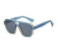 Double Bridges Women Sunglasses UV400 Men Leopard For Outdoor Sports Running And Riding,Blue