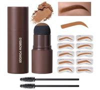 Double Brow Stamp Template Set, Waterproof Brow Stamping Pencil, Long-Lasting Soft Natural Brow Powder
