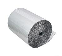 Double Bubble Foil Insulation 50cm x 5m Aluminium Heat Reflective Thermal Roll for Loft Wall Roof Shed Home Building Multi-Purpose Silver