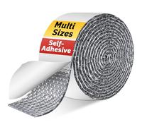 Double Bubble Reflective Foil Insulation Tape, Self-Adhesive Ac Pipe Insulation Wrap for AC Hose, HVAC Duct, Exhaust Hose, Bubble Wrap Insulation for Weatherproof Attics, Windows, Garages - 4 inch