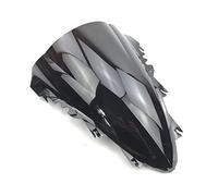 Double Bubble Windshield For Yzf1000 For R1 2007-2008 Windshield Windscreen Wind For Yzf 1000 For Yzfr1 Windscreen(Black)