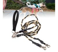 Double Bungee Dog Leash - 2-Stage Shock Absorbing Training Tool | 360° Swivel for All Breeds | Padded Handle & Tangle-Free Design (Orange)