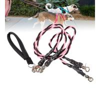 Double Bungee Dog Leash - 2-Stage Shock Absorbing Training Tool | 360° Swivel for All Breeds | Padded Handle & Tangle-Free Design (Pink)