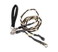Double Bungee Dog Leash, Double Bungee Leash - 1st Step Training Tool, Expandable Leashs Strong Enough, Design to Pulling (, S (Up to 20 pounds) Double) ByT103 (Gold, L)