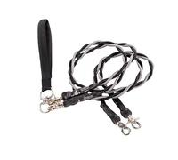 Double Bungee Leash - 1st Step Training Tool,360° Rotation No Tangle Leash for 2 Dogs,Double Bungee Dog Leashs with Padded Handles for Small/Medium/Large Breeds (Grey/Black, XL-Up to 165 pounds)