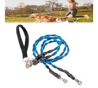 Double Bungee Leash - 1st Step Training Tool,360° Rotation No Tangle Leash for 2 Dogs,Double Bungee Dog Leashs with Padded Handles for Small/Medium/Large Breeds (Teal/Blue, XL-Up to 165 pounds)