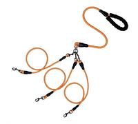 Double Bungee Leash - 1st Step Training Tool,Double Dog Leash,Double Dog Lead,No 360°Swivel Rotation Reflective Lead,Three Dogs Lead Splitter for Small Medium Large Dogs