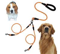 Double Bungee Leash - 1st Step Training Tool, Tangle Free Double Bungee Dog Leash, Adjustable 360° Swivel Heavy Duty Dual Elastic Dog Leashes For Medium/Large Breeds(yellow,double-L)