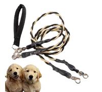 Double bungee1 Leash1-1st Step Training Tool,Double bungee1 Dog Leash1,360° Swivel For Small/Medium/Large Dog, Padded Handles,Shock Absorbing Rope