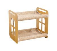 Double Bunk Cat Summer Bed, With Spacious Two-Tier Design, 52x40x47.5cm, Multi-Level Pet Resting Furniture, Stable Cat Lounge Tower, Strong Load Capacity, For Daily Play Rest Scratching