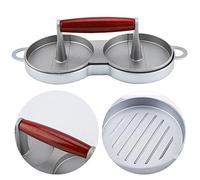 Double Burger Press Hamburger Maker, Aluminum Alloy Non-Stick Hamburger Mold Kitchen Tools for Easily efficiently Making Delicious Burgers