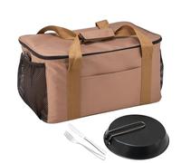 Double Burner Camp Stove Bag, Padded Camping Stove Storage Bag, Burner Carrier Camping, 23L, Oxford Cloth Storage for Picnic Gas Equipment Hiking Supplies