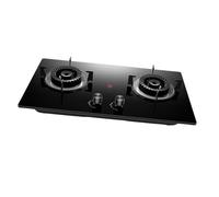 Double-burner Gas Stove,5.2 KW High-fire Frying Stove Head,Energy-saving Copper Fire Cover Stove with Enamel Energy-gathering Stove Rack,for Home(NG)