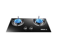 Double-burner Gas Stove,5.2kw Tempered Glass Slow Fire Frying Stove Head,with Flameout Protection Camping Stove,Suitable for Family Outdoor Use(NG)