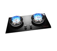 Double Burner Gas Stove,8.5 KW High Power Portable Camping Stove with Timer and Flameout Protection,for Outdoor Cooking and Barbecue(LPG)