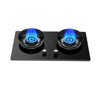 Double Burner Gas Stove,LPG/NG Convertible Cooktop with Thermocouple Protection,5.8KW High Power,Portable for Camping Outdoor Kitchens(NG)