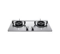 Double-burner Gas Stove,Stainless Steel Panel 4.8kw Fierce Fire Stove,Quick Stir-fry Stove with Flameout Protection Device,for Desktop or Embedded(LPG)