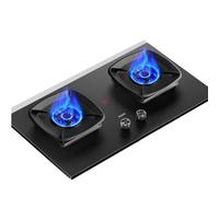 Double-burner Gas Stove,with Energy-saving Timer All-copper Stove,5.2 KW High Power,Portable Camping Outdoor Kitchen(LPG)