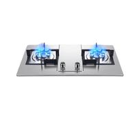 Double-burner Gas Stove,with Enlarged Copper Fire Cover Quick Stir-fry Stove,stainless Steel Panel 5.2kw Fierce Fire Stove,for Camping Family(NG)