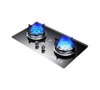 Double Burner Stove 5.2KW,Tempered Glass Portable Fierce Fire 9 Cavity Stove,with Double Timer and Flameout Protection Camping Stove(NG)