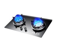 Double Burner Stove,Tempered Glass Portable Fierce Fire And 9-cavity Double Burner Stove,with Flameout Protection Camping Stove 5.0kw(NG)